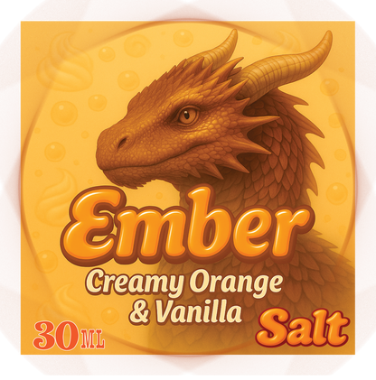 30ml Salt Nic: "Ember" Creamy Orange Vanilla Custard