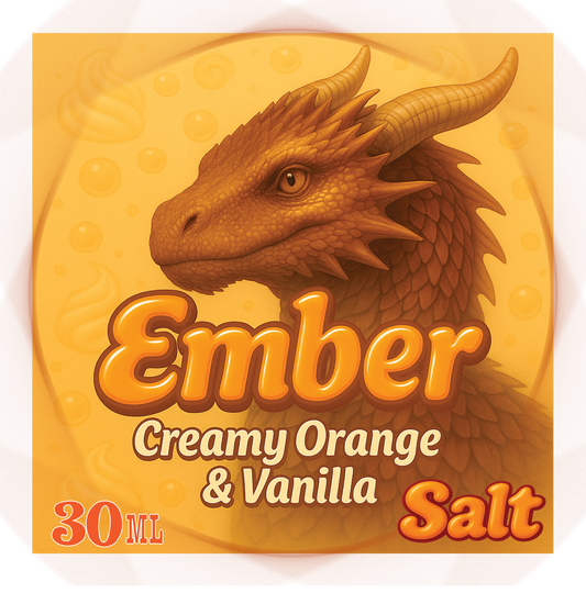 30ml Salt Nic: "Ember" Creamy Orange Vanilla Custard