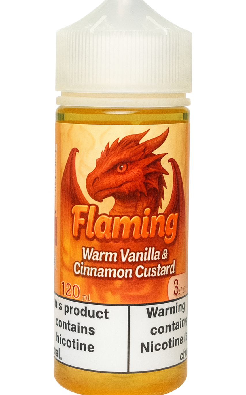 Dragon Line: "Flaming" 120ml Warm Vanilla Custard