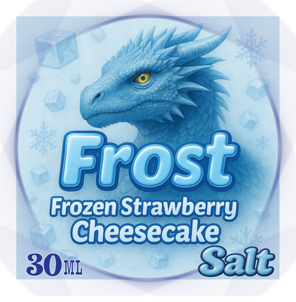 30ml Salt Nic: "Frost" Frosted Strawberry Cheesecake
