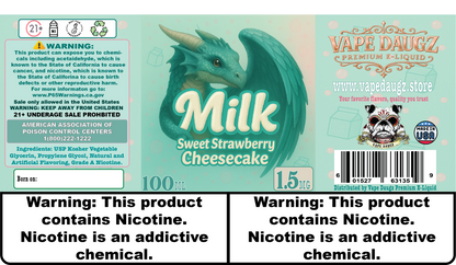 Dragon Line: "Milk" Creamy Sweet Strawberry Cheesecake