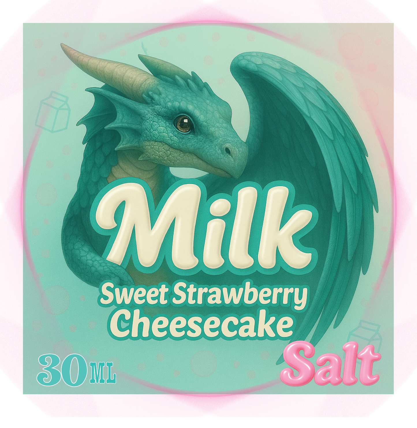 30ml Salt Nic: "Milk" Strawberry Cheesecake