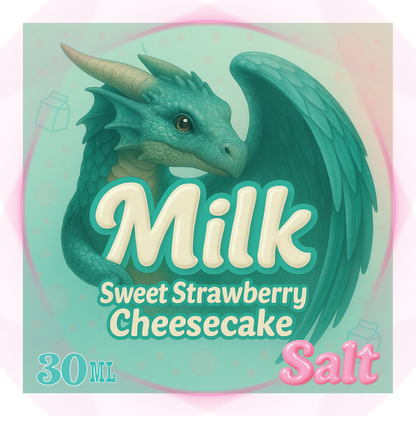 30ml Salt Nic: "Milk" Strawberry Cheesecake