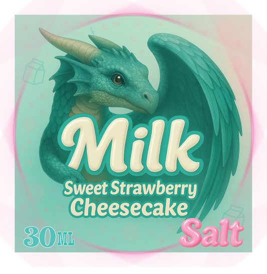 30ml Salt Nic: "Milk" Sweet Strawberry Cheesecake
