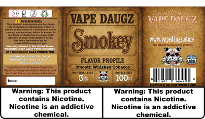 Mafia Line: "Smokey" 100ml Aged Whiskey Tobacco