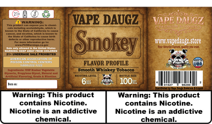 Mafia Line: "Smokey" 100ml Aged Whiskey Tobacco