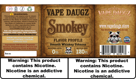 Mafia Line: "Smokey" 120ml Aged Whiskey Tobacco