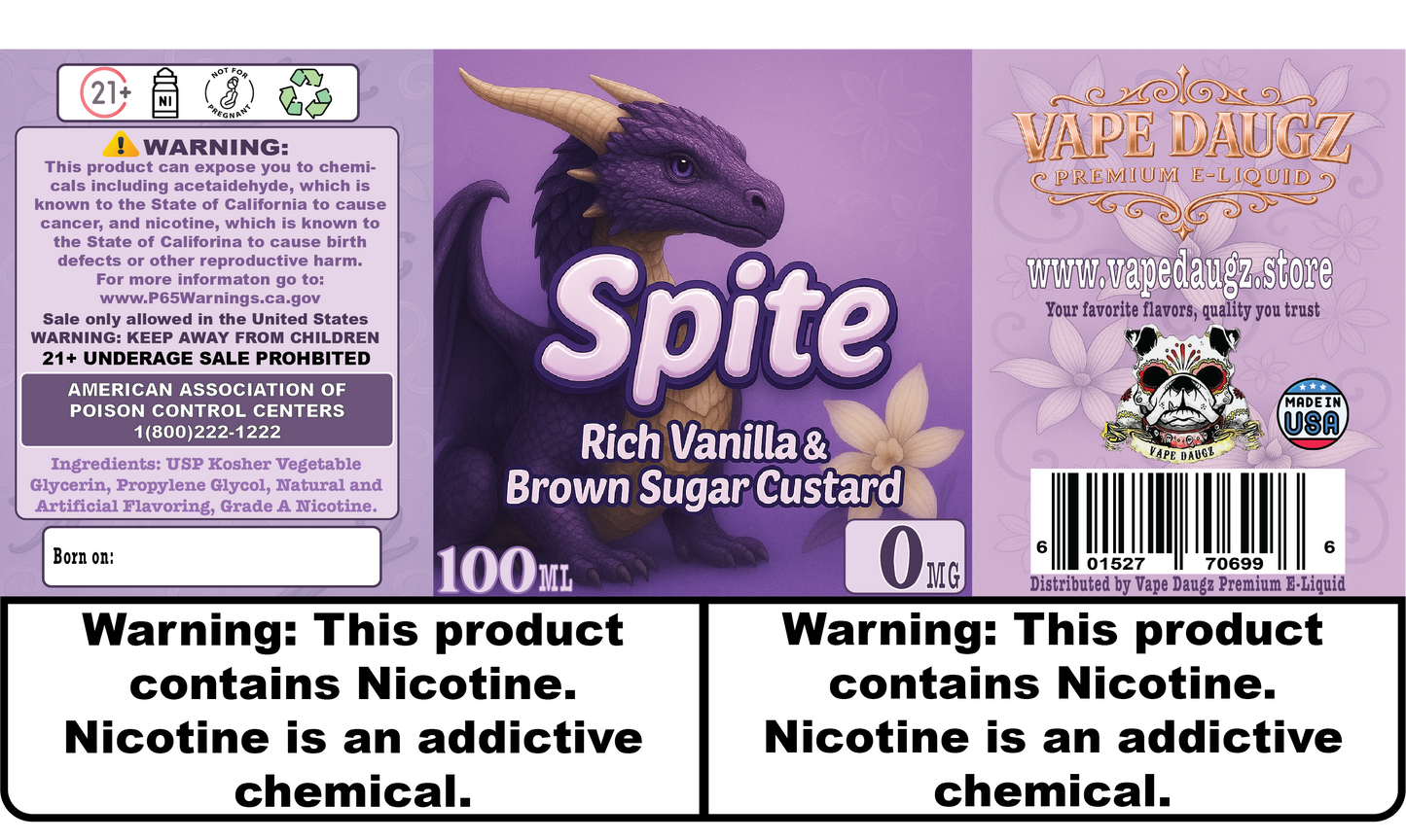 Dragon Line: "Spite" Vanilla Brown Sugar Custard