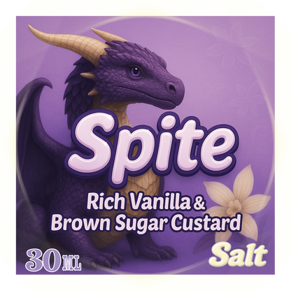 30ml Salt Nic: "Spite" Vanilla Brown Sugar Custard