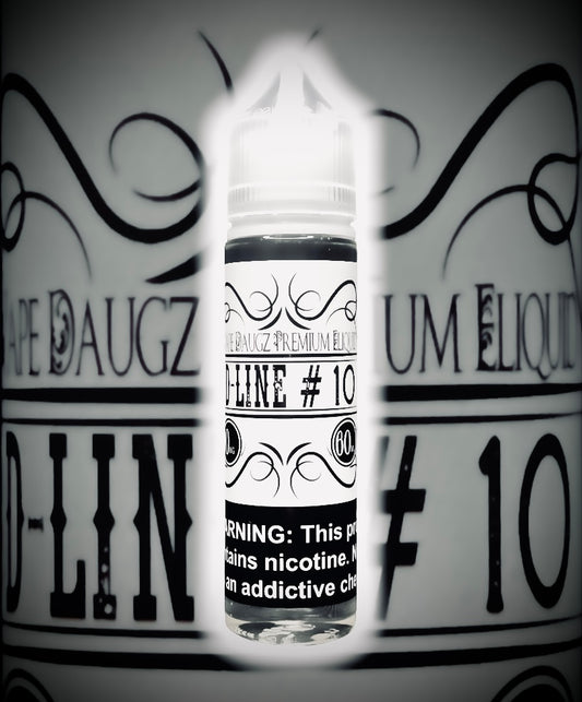 White Label: "D-Line #10" 60ml Strawberry Banana Cheesecake