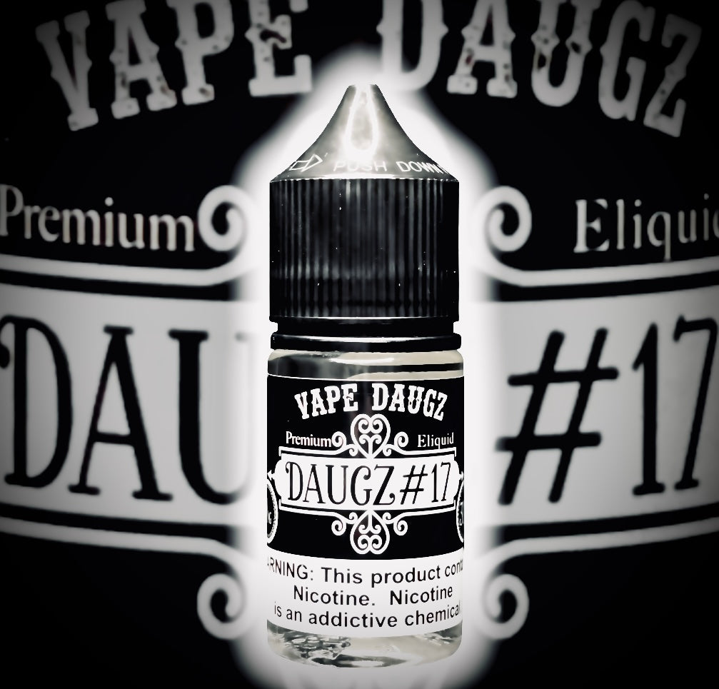 30ml Salt Nic: "Daugz #17" Aged Whiskey Tobacco