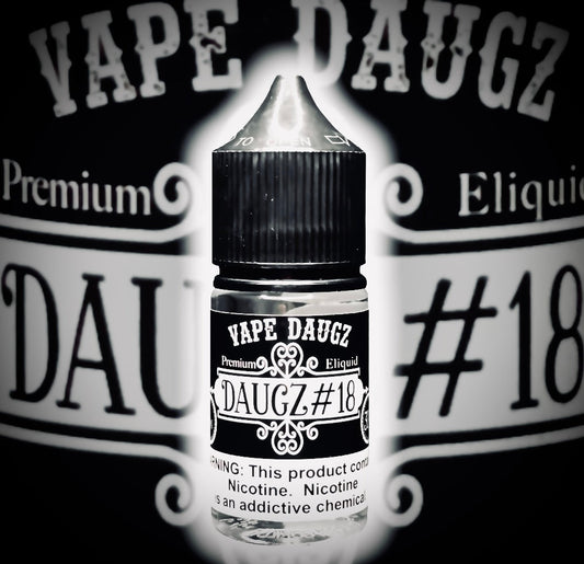 30ml Salt Nic: "Daugz #18" Ultra Ultra Light Tobacco